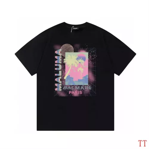 Cheap Balmain T-Shirts Short Sleeved For Unisex #1355040 Replica Wholesale [$32.00 USD] [ITEM#1355040] on Replica Balmain T-Shirts