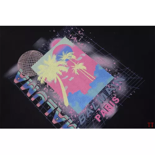 Cheap Balmain T-Shirts Short Sleeved For Unisex #1355040 Replica Wholesale [$32.00 USD] [ITEM#1355040] on Replica Balmain T-Shirts