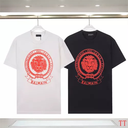 Cheap Balmain T-Shirts Short Sleeved For Unisex #1355045 Replica Wholesale [$32.00 USD] [ITEM#1355045] on Replica Balmain T-Shirts
