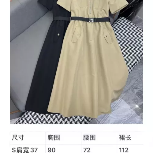 Cheap Prada Dresses Short Sleeved For Women #1355124 Replica Wholesale [$108.00 USD] [ITEM#1355124] on Replica Prada Dresses
