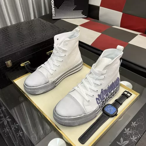 Cheap Dsquared High Tops Shoes For Men #1355559 Replica Wholesale [$85.00 USD] [ITEM#1355559] on Replica Dsquared High Tops Shoes