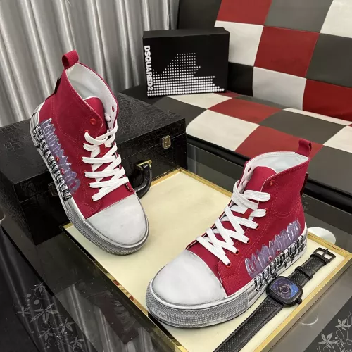 Cheap Dsquared High Tops Shoes For Men #1355562 Replica Wholesale [$85.00 USD] [ITEM#1355562] on Replica Dsquared High Tops Shoes