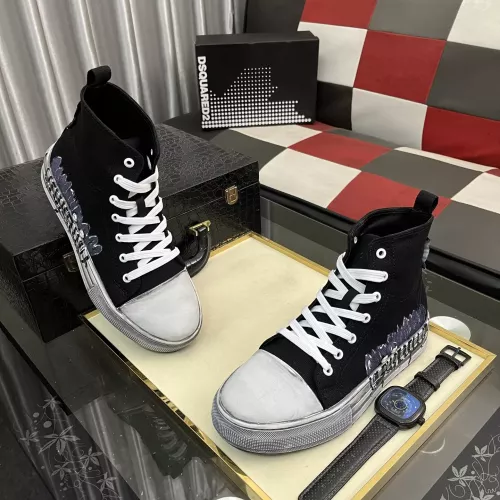 Cheap Dsquared High Tops Shoes For Men #1355565 Replica Wholesale [$85.00 USD] [ITEM#1355565] on Replica Dsquared High Tops Shoes