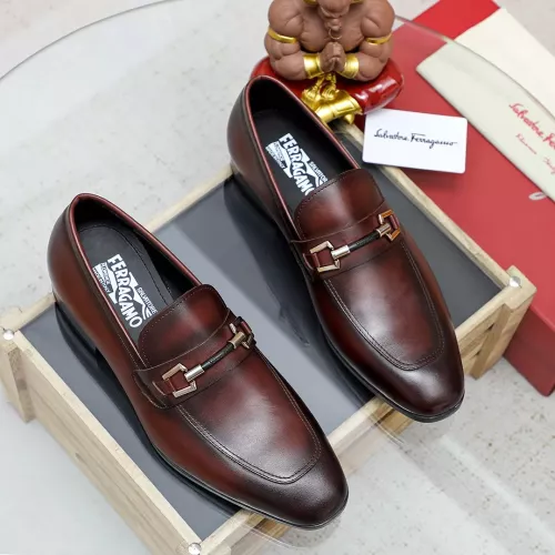 Cheap Salvatore Ferragamo Leather Shoes For Men #1355583 Replica Wholesale [$88.00 USD] [ITEM#1355583] on Replica Salvatore Ferragamo Leather Shoes