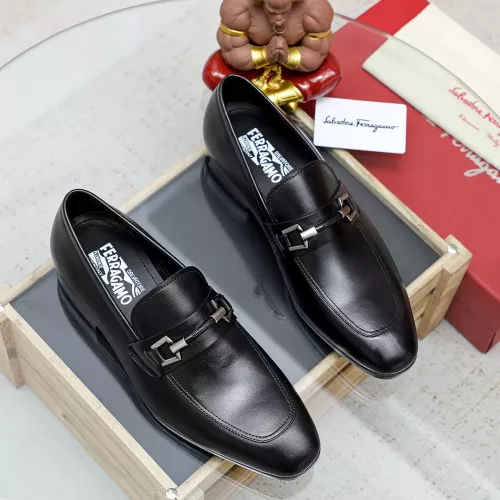 Cheap Salvatore Ferragamo Leather Shoes For Men #1355585 Replica Wholesale [$88.00 USD] [ITEM#1355585] on Replica Salvatore Ferragamo Leather Shoes