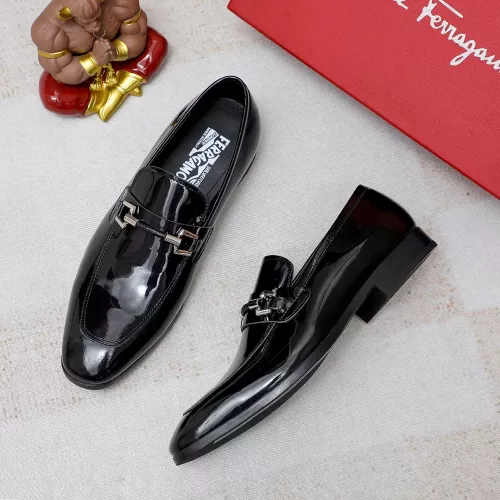 Cheap Salvatore Ferragamo Leather Shoes For Men #1355587 Replica Wholesale [$88.00 USD] [ITEM#1355587] on Replica Salvatore Ferragamo Leather Shoes