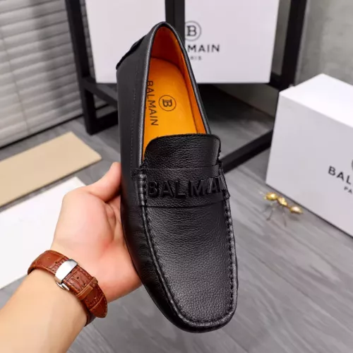Cheap Balmain Leather Shoes For Men #1355589 Replica Wholesale [$76.00 USD] [ITEM#1355589] on Replica Balmain Leather Shoes