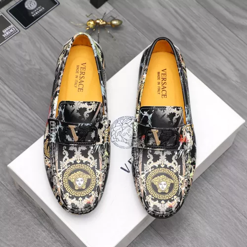 Cheap Versace Leather Shoes For Men #1356063 Replica Wholesale [$76.00 USD] [ITEM#1356063] on Replica Versace Leather Shoes