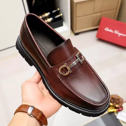 Cheap Salvatore Ferragamo Leather Shoes For Men #1356313 Replica Wholesale [$88.00 USD] [ITEM#1356313] on Replica Salvatore Ferragamo Leather Shoes