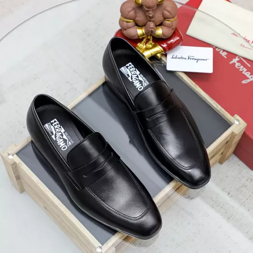 Cheap Salvatore Ferragamo Leather Shoes For Men #1356324 Replica Wholesale [$88.00 USD] [ITEM#1356324] on Replica Salvatore Ferragamo Leather Shoes