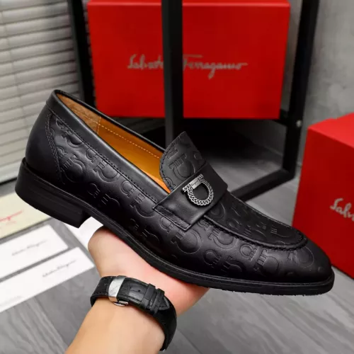 Cheap Salvatore Ferragamo Leather Shoes For Men #1356488 Replica Wholesale [$92.00 USD] [ITEM#1356488] on Replica Salvatore Ferragamo Leather Shoes