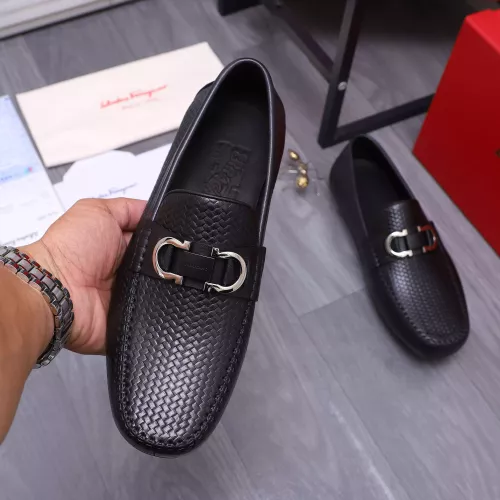 Cheap Salvatore Ferragamo Leather Shoes For Men #1356490 Replica Wholesale [$92.00 USD] [ITEM#1356490] on Replica Salvatore Ferragamo Leather Shoes