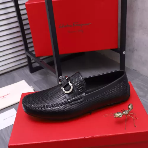 Cheap Salvatore Ferragamo Leather Shoes For Men #1356490 Replica Wholesale [$92.00 USD] [ITEM#1356490] on Replica Salvatore Ferragamo Leather Shoes