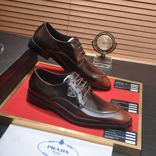 Cheap Prada Leather Shoes For Men #1356521 Replica Wholesale [$100.00 USD] [ITEM#1356521] on Replica Prada Leather Shoes