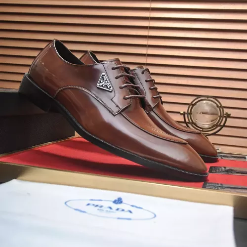 Cheap Prada Leather Shoes For Men #1356523 Replica Wholesale [$100.00 USD] [ITEM#1356523] on Replica Prada Leather Shoes