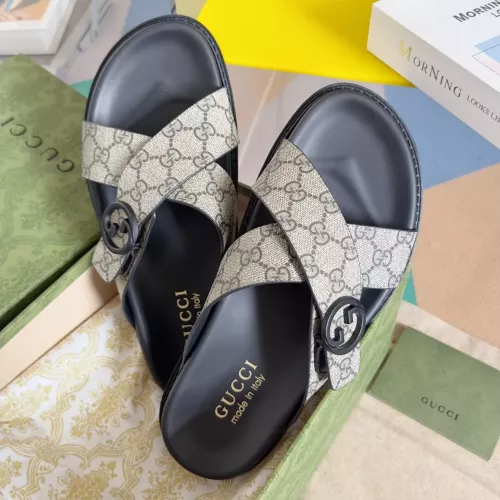 Cheap Gucci Slippers For Men #1356676 Replica Wholesale [$60.00 USD] [ITEM#1356676] on Replica Gucci Slippers