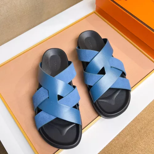 Cheap Hermes Slippers For Men #1356978 Replica Wholesale [$56.00 USD] [ITEM#1356978] on Replica Hermes Slippers
