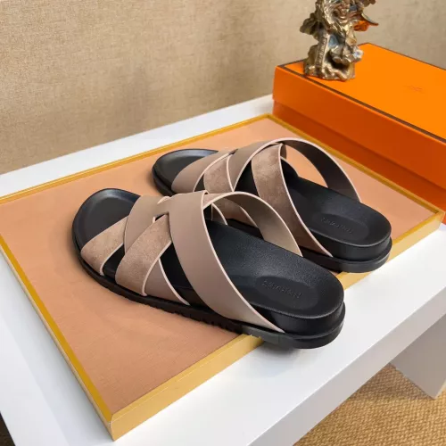 Cheap Hermes Slippers For Men #1356980 Replica Wholesale [$56.00 USD] [ITEM#1356980] on Replica Hermes Slippers