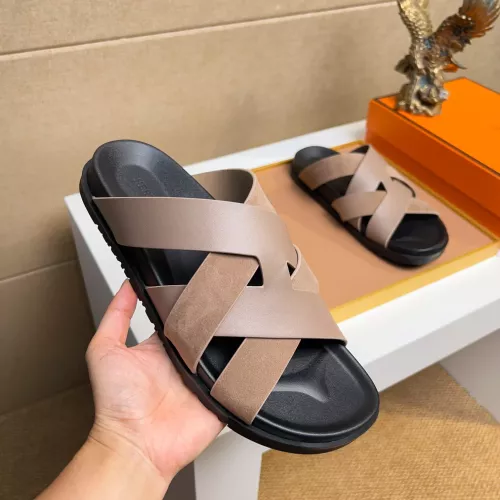 Cheap Hermes Slippers For Men #1356980 Replica Wholesale [$56.00 USD] [ITEM#1356980] on Replica Hermes Slippers