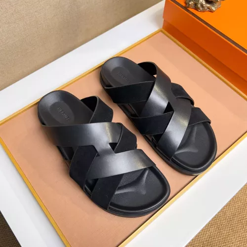 Cheap Hermes Slippers For Men #1356993 Replica Wholesale [$56.00 USD] [ITEM#1356993] on Replica Hermes Slippers