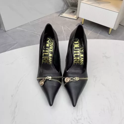 Cheap Versace High-Heeled Shoes For Women #1357272 Replica Wholesale [$82.00 USD] [ITEM#1357272] on Replica Versace High-Heeled Shoes