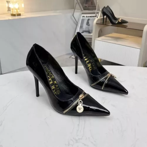 Cheap Versace High-Heeled Shoes For Women #1357273 Replica Wholesale [$82.00 USD] [ITEM#1357273] on Replica Versace High-Heeled Shoes