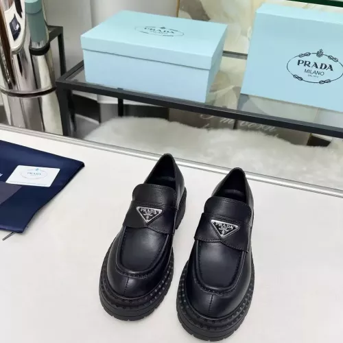 Cheap Prada Leather Shoes For Women #1357504 Replica Wholesale [$100.00 USD] [ITEM#1357504] on Replica Prada Leather Shoes