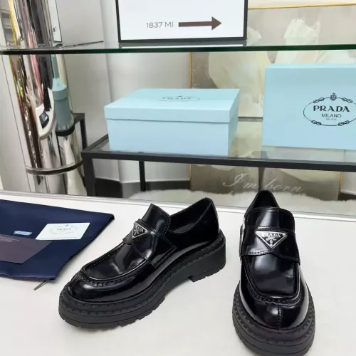 Cheap Prada Leather Shoes For Women #1357505 Replica Wholesale [$100.00 USD] [ITEM#1357505] on Replica Prada Leather Shoes