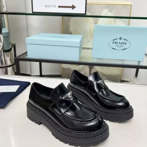Cheap Prada Leather Shoes For Women #1357505 Replica Wholesale [$100.00 USD] [ITEM#1357505] on Replica Prada Leather Shoes