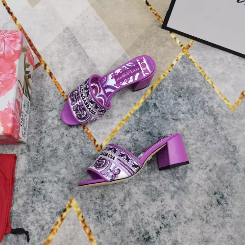 Cheap Dolce &amp; Gabbana D&amp;G Slippers For Women #1357726 Replica Wholesale [$125.00 USD] [ITEM#1357726] on Replica Dolce &amp; Gabbana D&amp;G Slippers