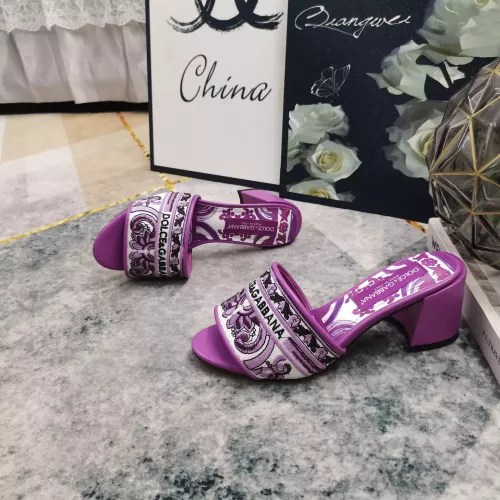 Cheap Dolce &amp; Gabbana D&amp;G Slippers For Women #1357726 Replica Wholesale [$125.00 USD] [ITEM#1357726] on Replica Dolce &amp; Gabbana D&amp;G Slippers