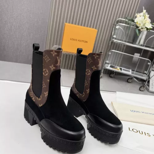 Cheap Louis Vuitton Boots For Women #1357814 Replica Wholesale [$105.00 USD] [ITEM#1357814] on Replica Louis Vuitton Boots