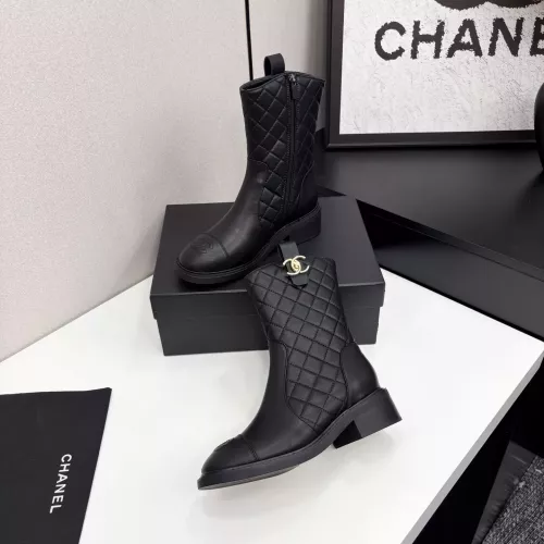 Cheap Chanel Boots For Women #1357885 Replica Wholesale [$122.00 USD] [ITEM#1357885] on Replica Chanel Boots