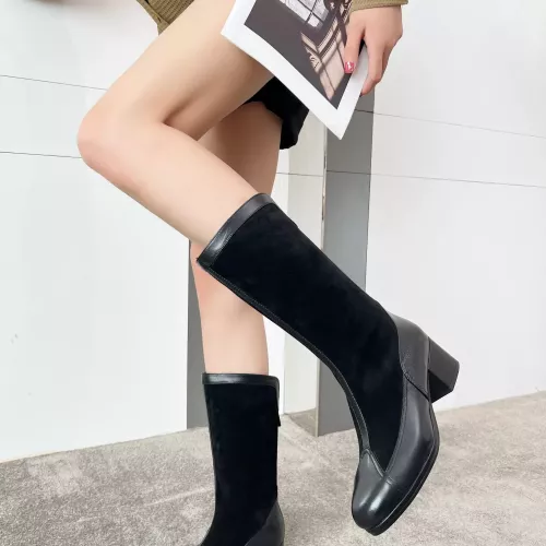 Cheap Chanel Boots For Women #1357888 Replica Wholesale [$128.00 USD] [ITEM#1357888] on Replica Chanel Boots