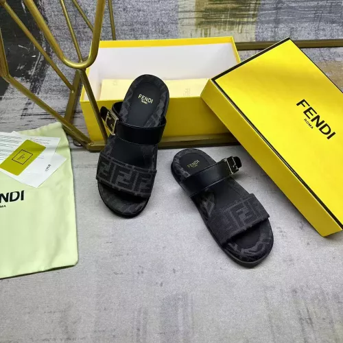 Cheap Fendi Slippers For Men #1357892 Replica Wholesale [$82.00 USD] [ITEM#1357892] on Replica Fendi Slippers