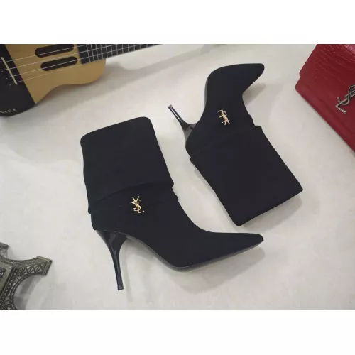 Cheap Yves Saint Laurent YSL Boots For Women #1357990 Replica Wholesale [$130.00 USD] [ITEM#1357990] on Replica Yves Saint Laurent YSL Boots