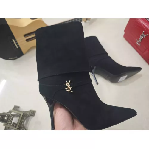 Cheap Yves Saint Laurent YSL Boots For Women #1357990 Replica Wholesale [$130.00 USD] [ITEM#1357990] on Replica Yves Saint Laurent YSL Boots
