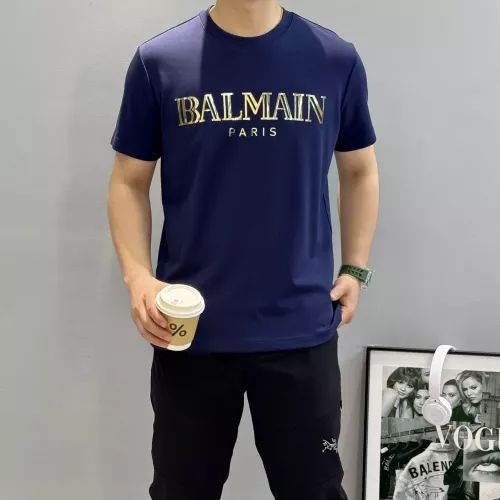 Cheap Balmain T-Shirts Short Sleeved For Men #1359298 Replica Wholesale [$76.00 USD] [ITEM#1359298] on Replica Balmain T-Shirts