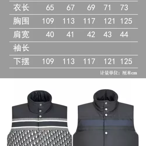 Cheap Christian Dior Down Feather Coat Sleeveless For Unisex #1359585 Replica Wholesale [$118.00 USD] [ITEM#1359585] on Replica Christian Dior Down Feather Coat