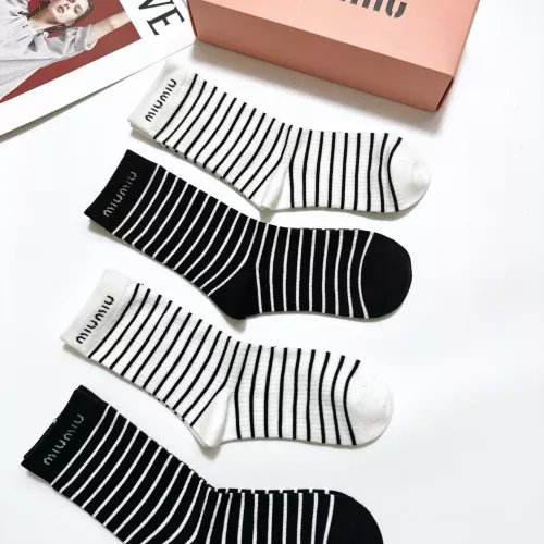 Cheap MIU MIU Socks #1360060 Replica Wholesale [$29.00 USD] [ITEM#1360060] on Replica MIU MIU Socks