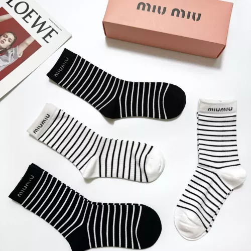 Cheap MIU MIU Socks #1360060 Replica Wholesale [$29.00 USD] [ITEM#1360060] on Replica MIU MIU Socks
