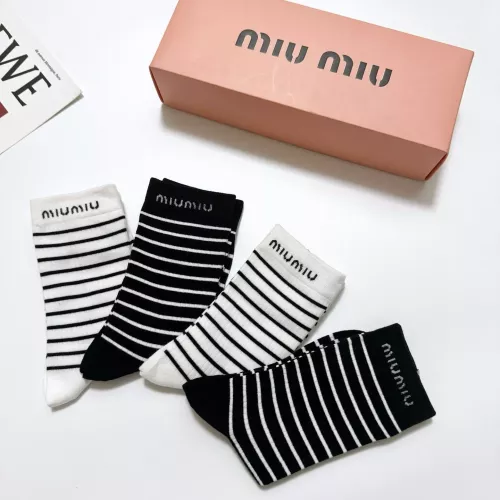 Cheap MIU MIU Socks #1360060 Replica Wholesale [$29.00 USD] [ITEM#1360060] on Replica MIU MIU Socks