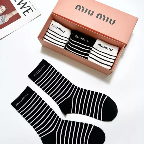 Cheap MIU MIU Socks #1360060 Replica Wholesale [$29.00 USD] [ITEM#1360060] on Replica MIU MIU Socks