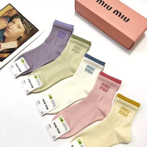 Cheap MIU MIU Socks #1360064 Replica Wholesale [$29.00 USD] [ITEM#1360064] on Replica MIU MIU Socks