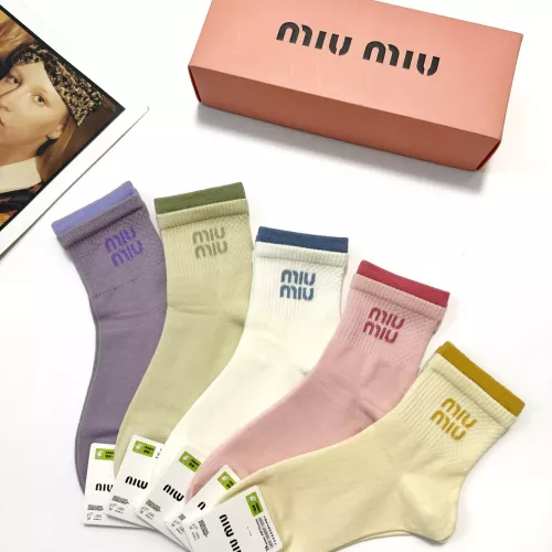 Cheap MIU MIU Socks #1360064 Replica Wholesale [$29.00 USD] [ITEM#1360064] on Replica MIU MIU Socks