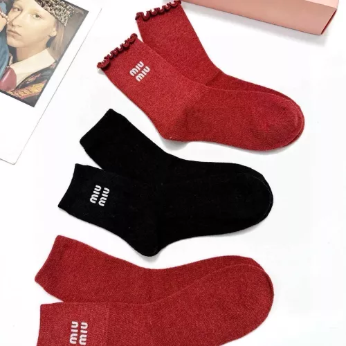 Cheap MIU MIU Socks #1360066 Replica Wholesale [$29.00 USD] [ITEM#1360066] on Replica MIU MIU Socks