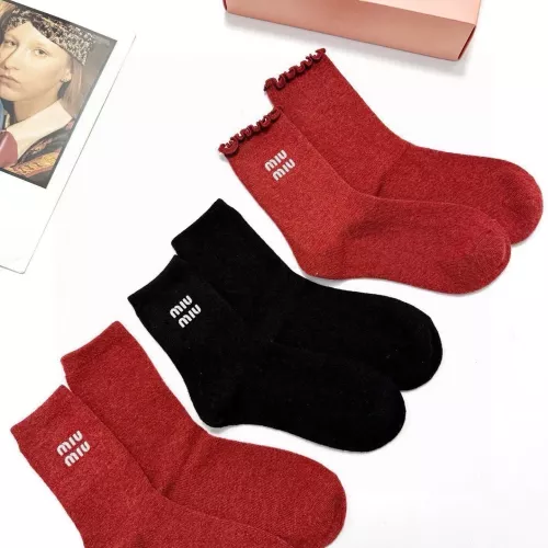Cheap MIU MIU Socks #1360066 Replica Wholesale [$29.00 USD] [ITEM#1360066] on Replica MIU MIU Socks