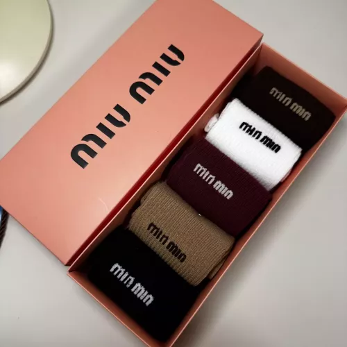 Cheap MIU MIU Socks For Women #1360133 Replica Wholesale [$29.00 USD] [ITEM#1360133] on Replica MIU MIU Socks