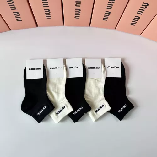 Cheap MIU MIU Socks #1360309 Replica Wholesale [$29.00 USD] [ITEM#1360309] on Replica MIU MIU Socks