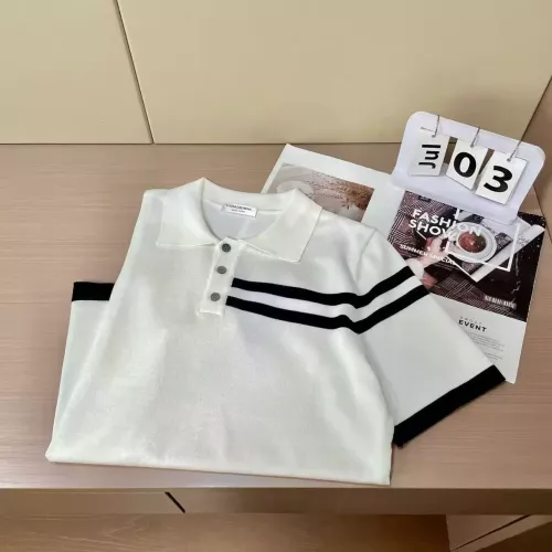 Cheap Thom Browne TB T-Shirts Short Sleeved For Men #1360943 Replica Wholesale [$48.00 USD] [ITEM#1360943] on Replica Thom Browne TB T-Shirts